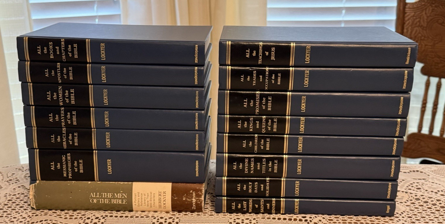 Herbert Lockyer „ALL the ….“ Bible Book Series Set 15 Volume Lot HC Zondervan