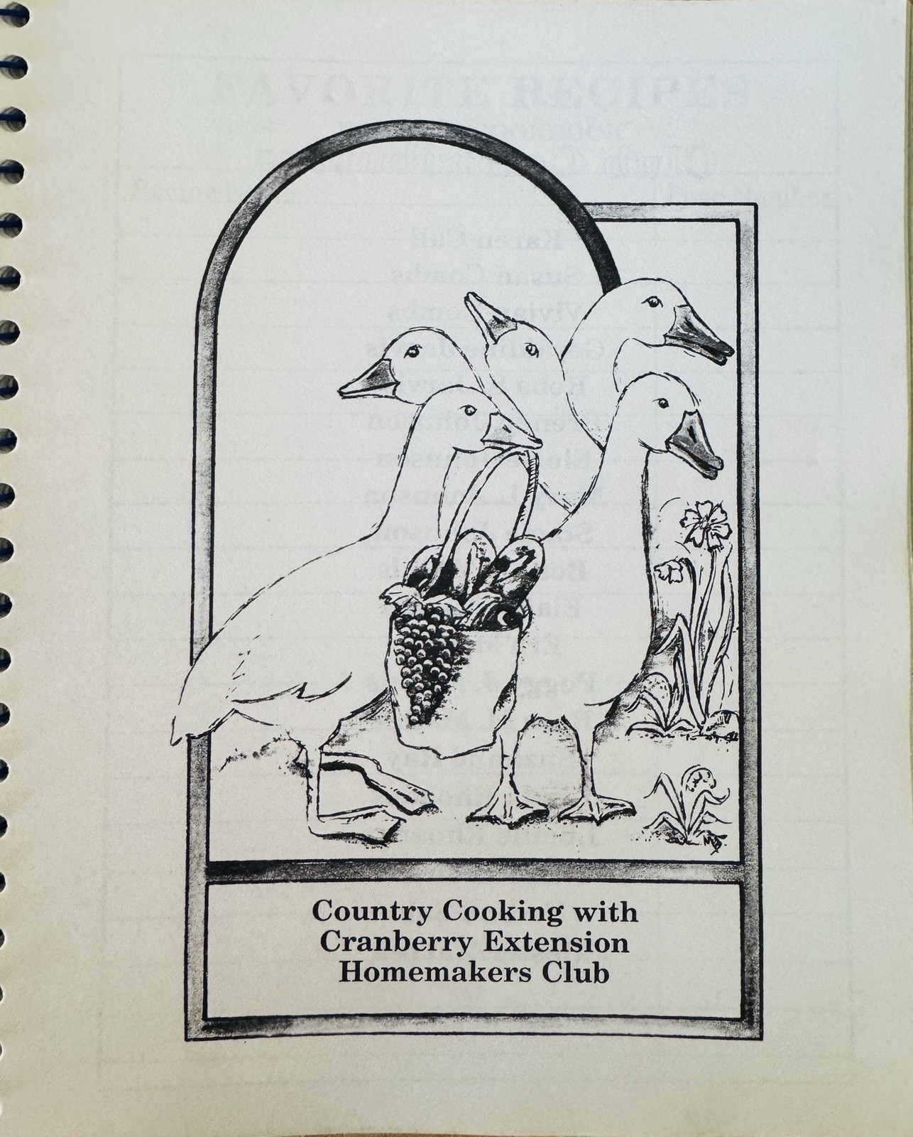 Country Cooking With Cranberry Extension Homemakers Club Cookbook