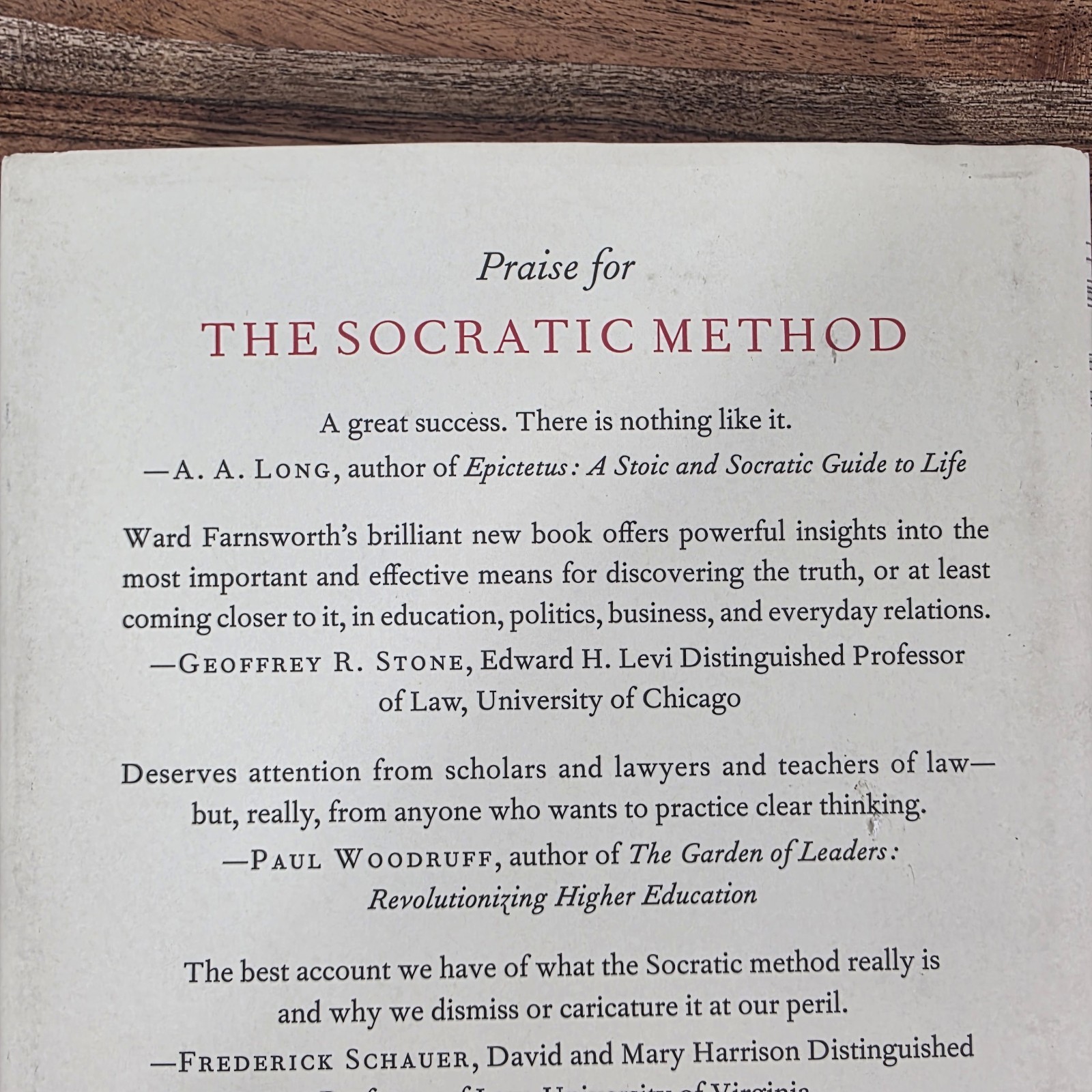 The Socratic Method A Practitioner’s Handbook Hardcover Ward Farnsworth Godine