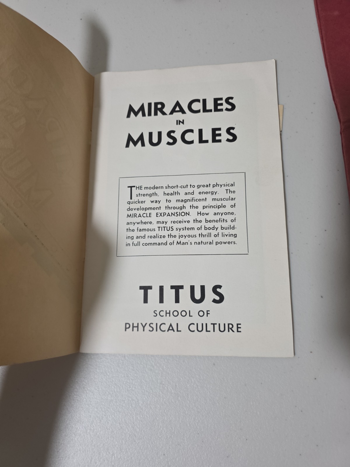 Vintage Strength Training Book And Exercises 1930s Miracle In Muscles New York