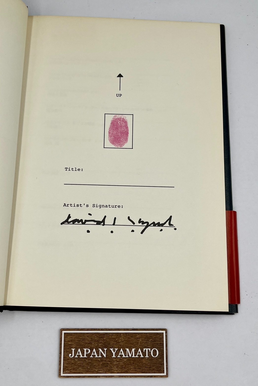 David Lynch Signed Art Book Paintings Drawings Treville 1991 Japan Fingerprint
