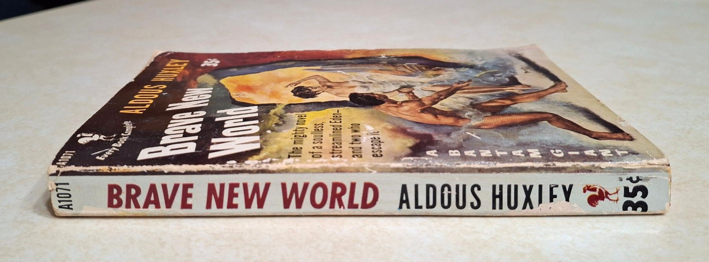 Brave New World Aldous Huxley 1952 Bantam Paperback First Printing A1071 Vintage