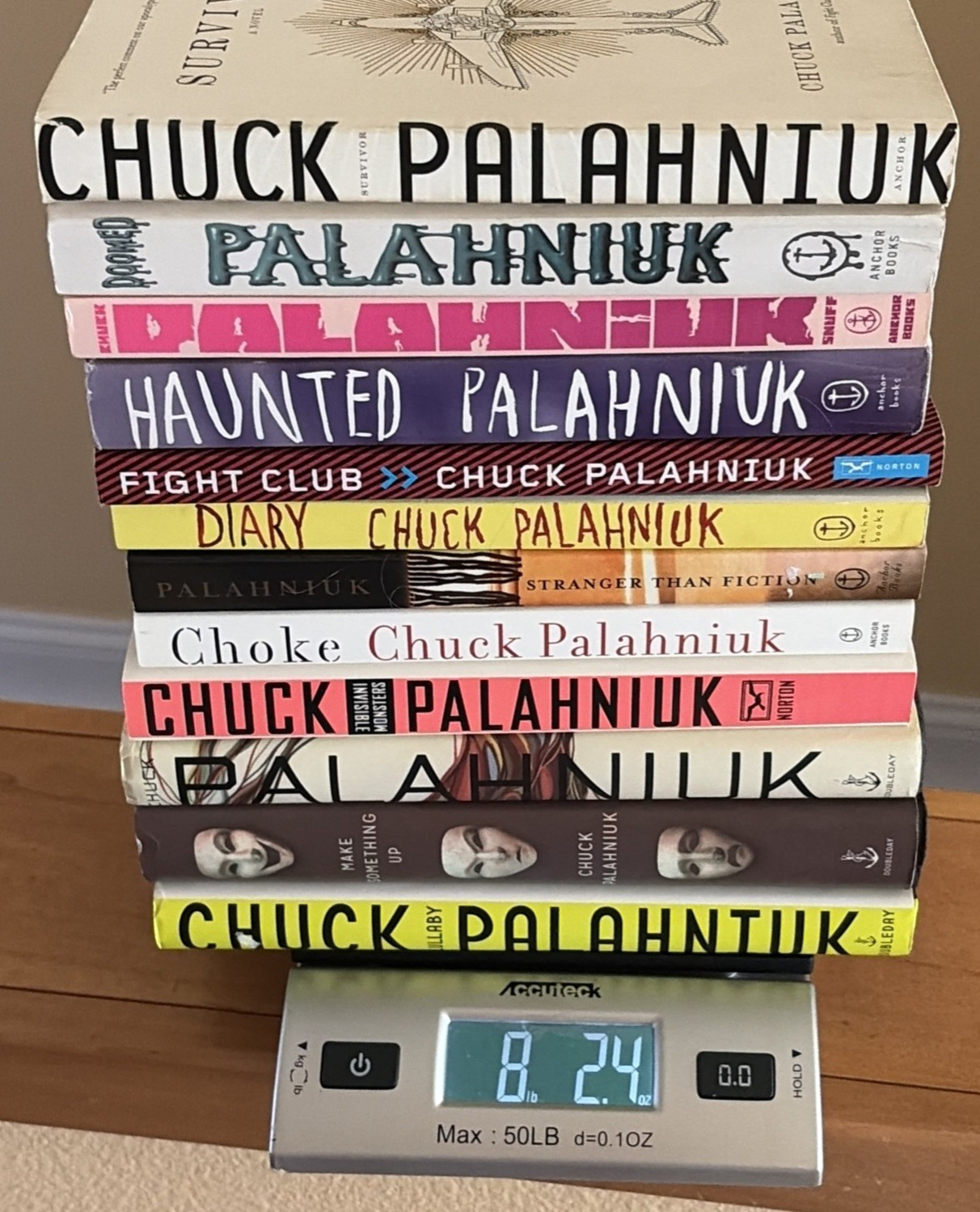 Lot Of 12 Chuck Palahniuk Books 9 PB & 3 HC Choke Haunted Snuff Lullaby Diary VG