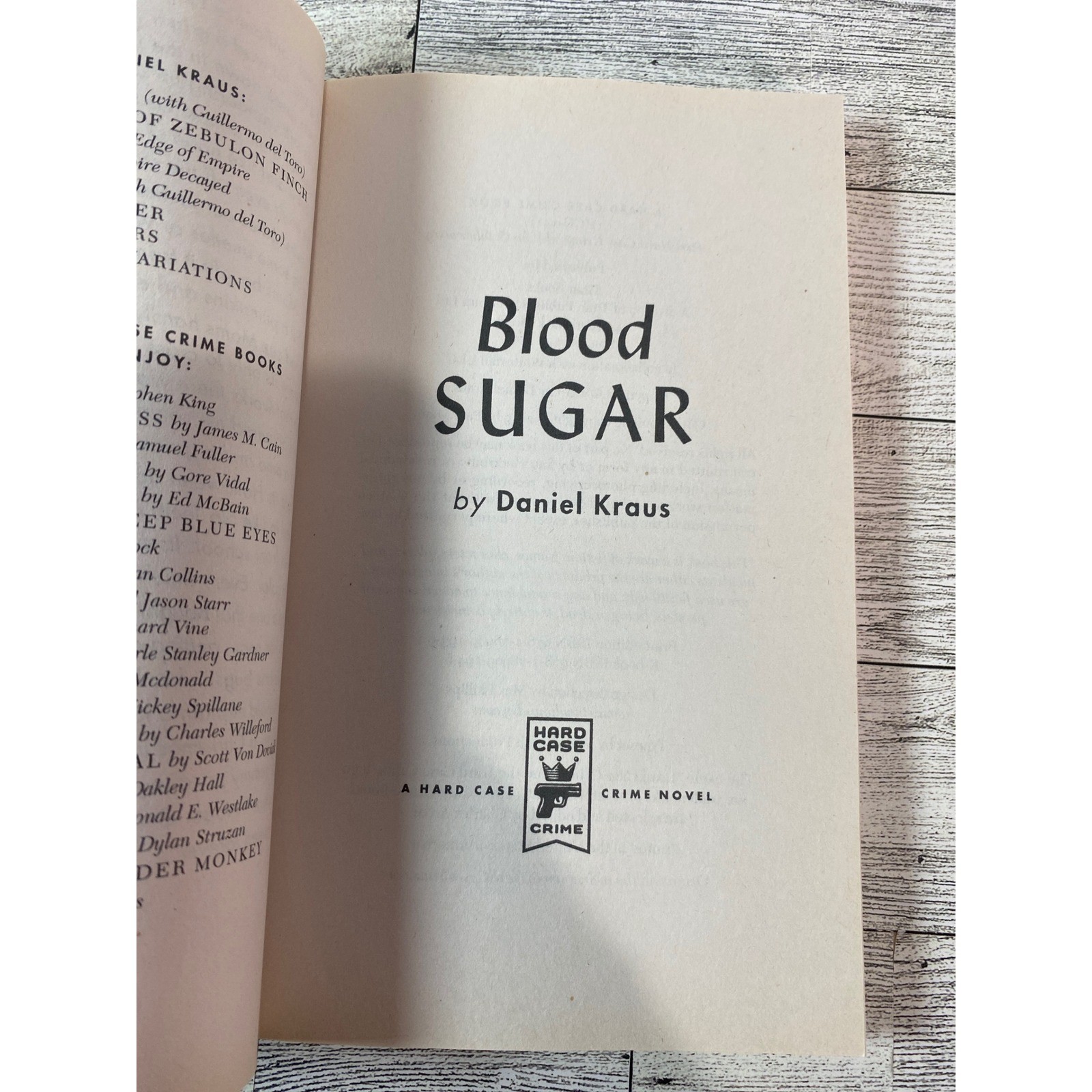 Blood Sugar (Hard Case Crime) Daniel Kraus 2019 ARC Softcover Mystery Excellent