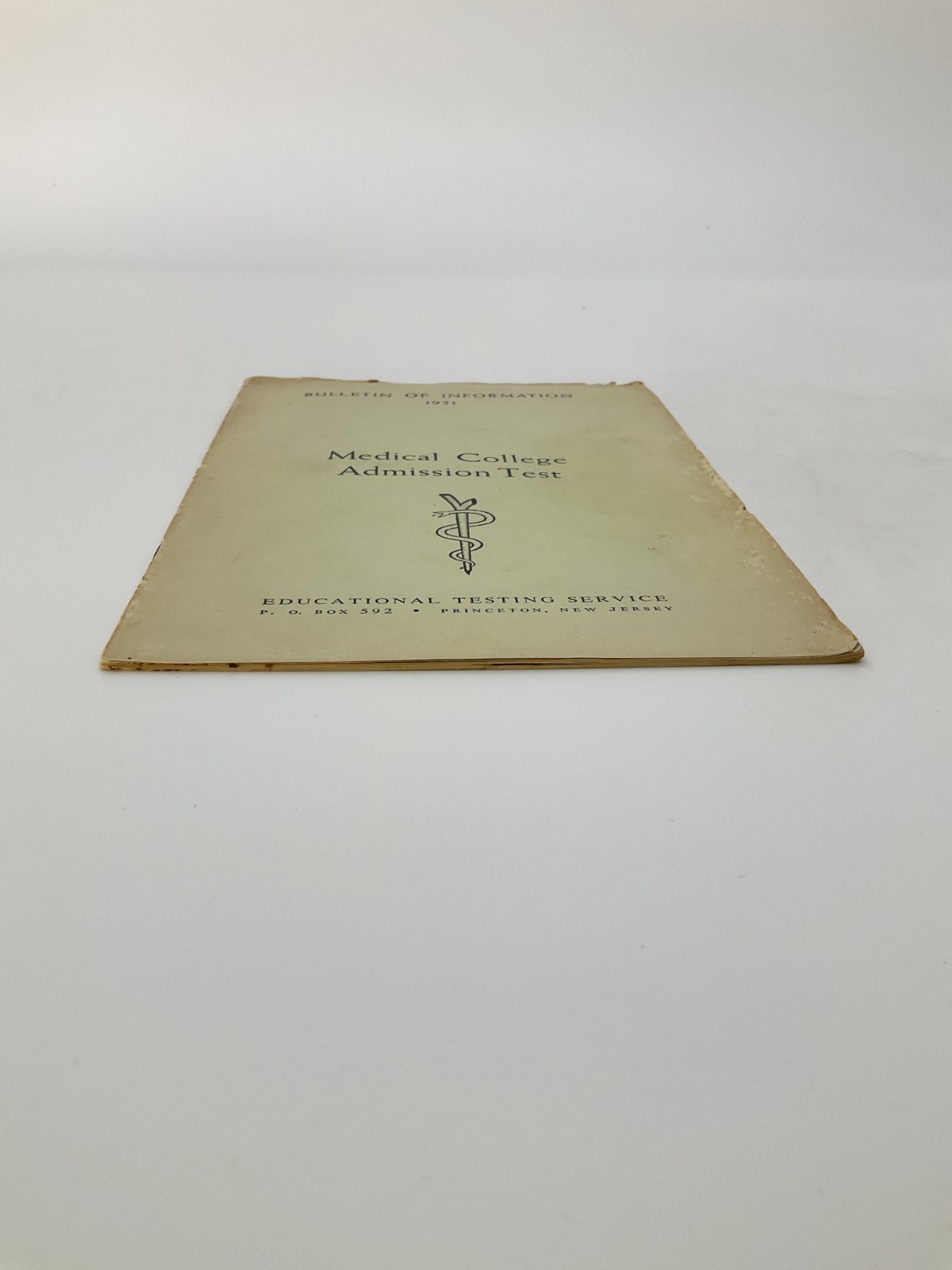 Medical College Admission Test Bulletin of Information 1951 Educational Testing