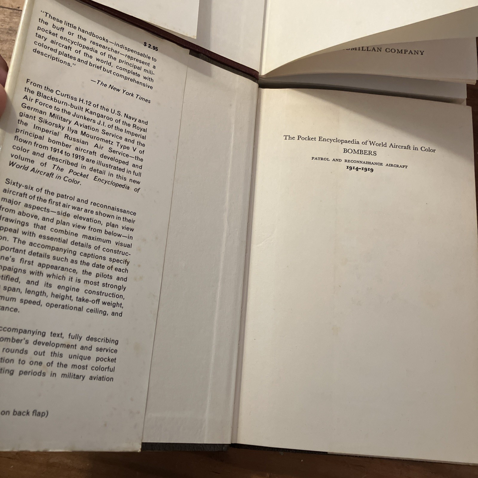 Kenneth Munson Fighters / 1914-1919 1919-39. HB DJ 1st Ed Blandford Press