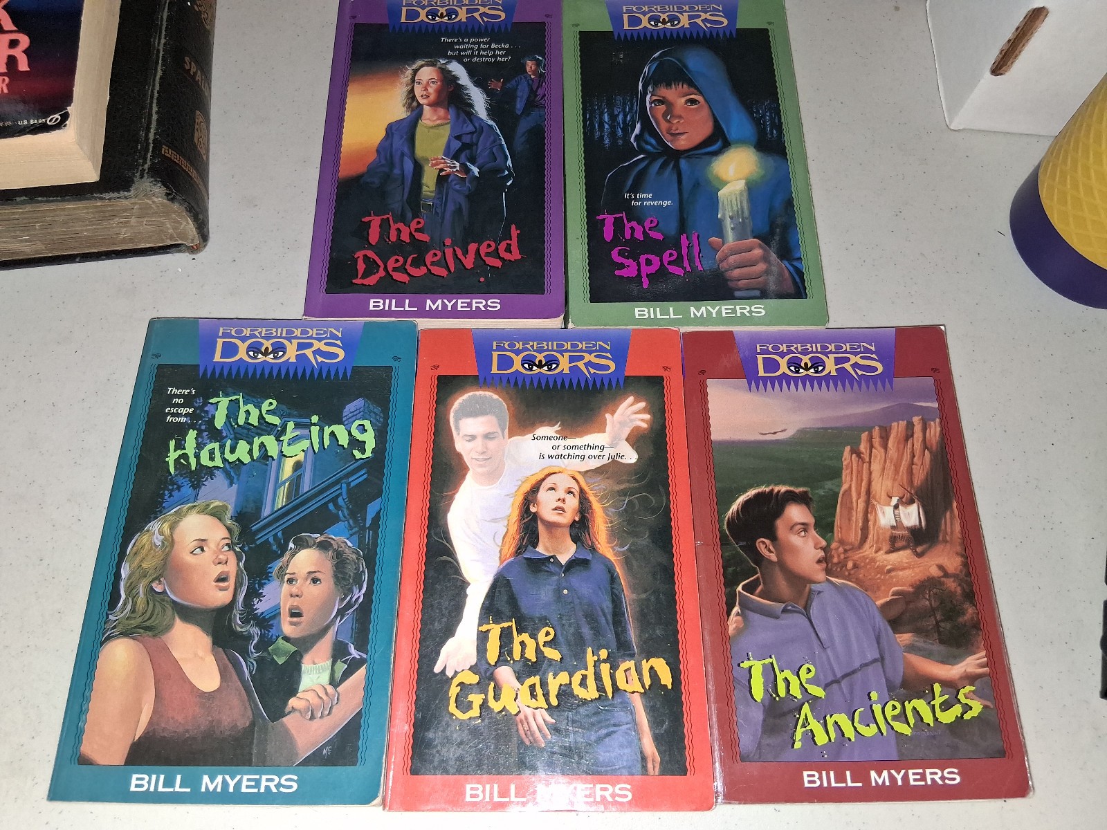 Forbidden Doors Book PB 5 book LOT, Bill Myers, Christian Young Adult, PB 1990s