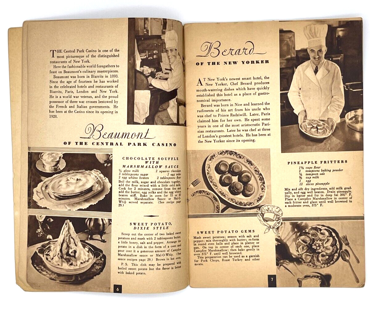 How Famous Chefs Use Marshmallows Recipes Cookbook Vintage 1930-39 pages