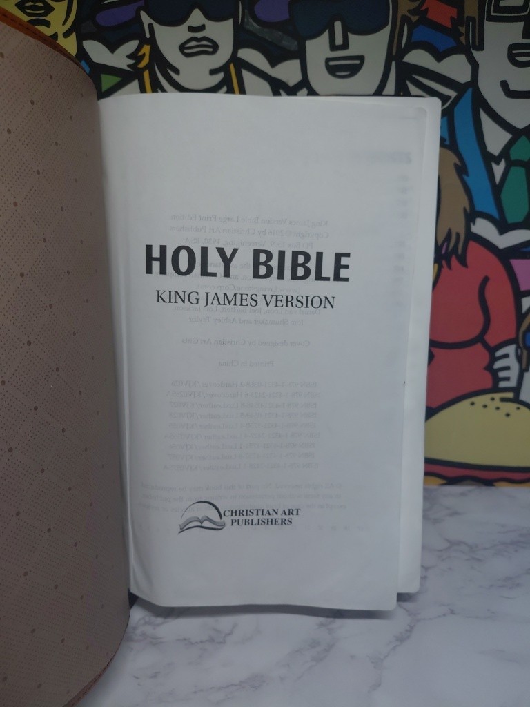 Holy Bible King James Version Large Print Edition 2016 Brown Leather