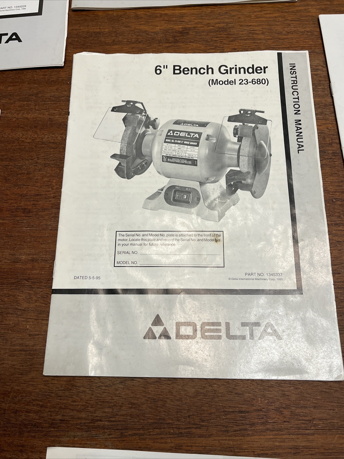 Delta ORIGINAL Instruction Manuals! Belt Sander band saw drill press planer MORE