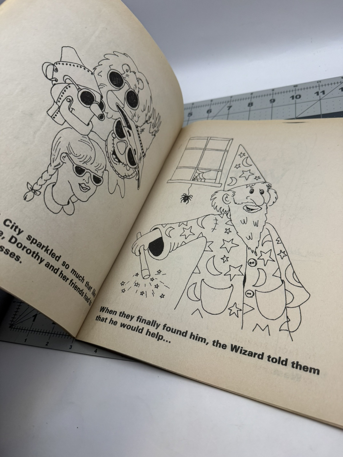 Vintage Wizard Of OZ Preschool Coloring Book 32 Pages Justen Products Unused NOS