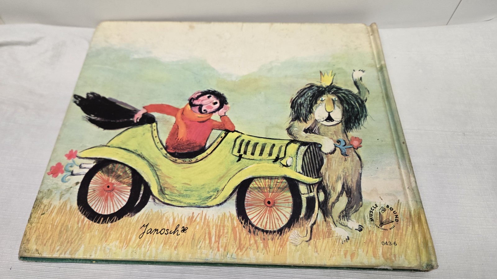 VTG The Yellow Auto Named Ferdinand Hardcover Book By Janosch 1973 Ex-Library