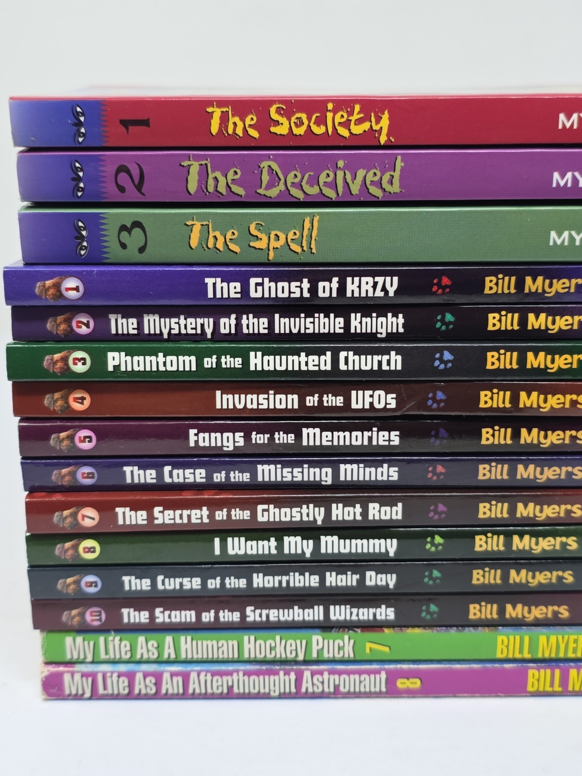 Lot of 15 Bill Myers Books BLOODHOUNDS, INC. 1-10, My Life As… Forbidden Doors