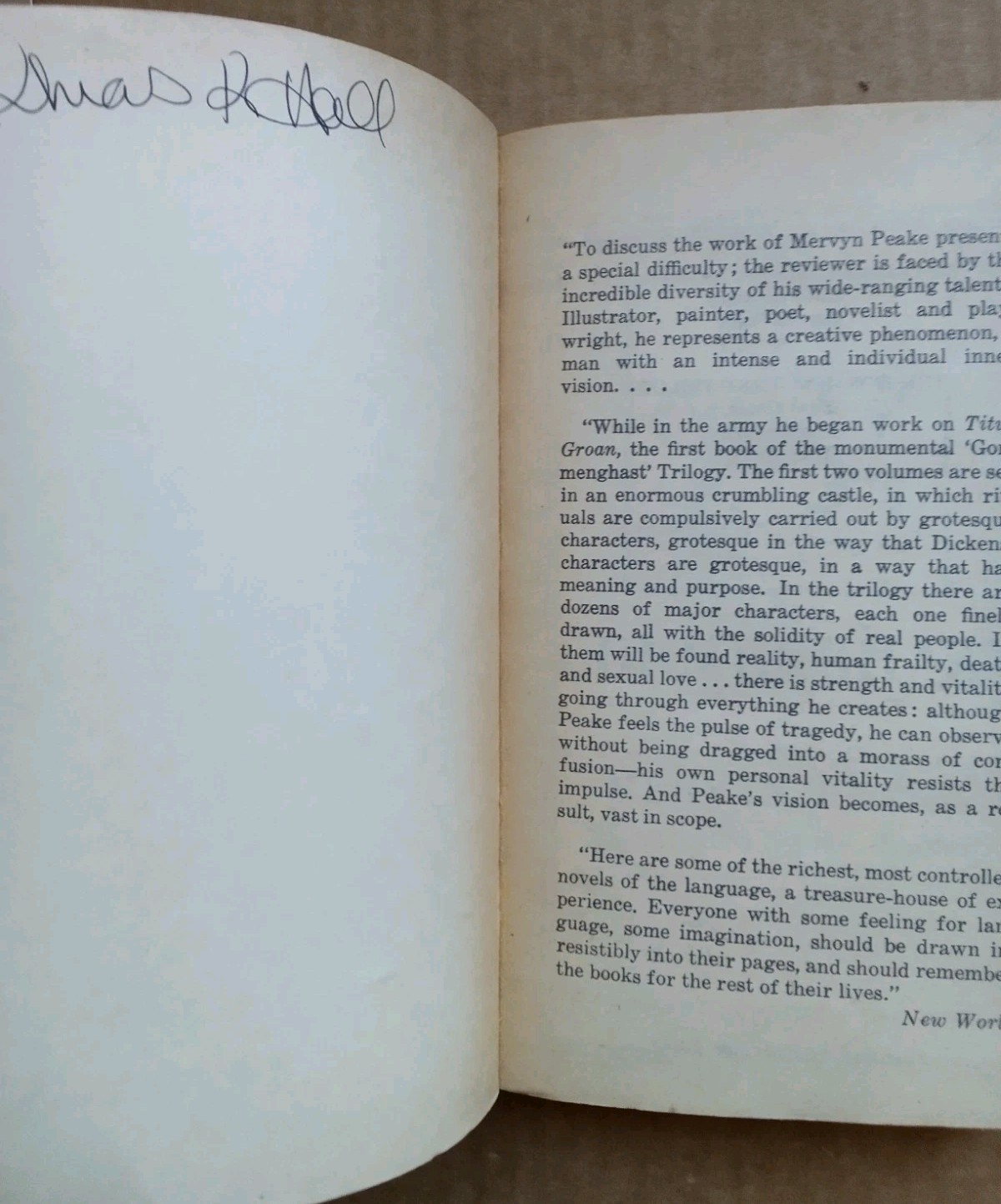 Mervyn Peake, GORMENGHAST TRILOGY 3 Vol Del Rey-Ballantine Mass Paperbacks 1970s