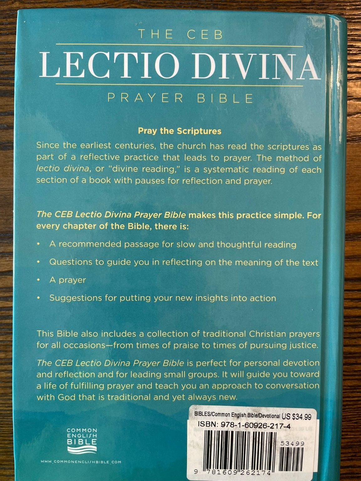 CEB Lectio Divina Prayer Bible Common English Bible Devotional : VG
