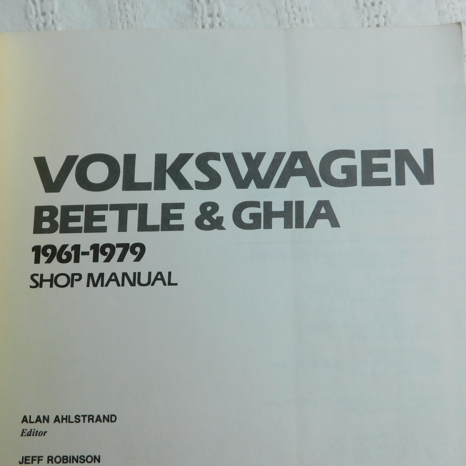 Clymer VW Beetle 1961-1979 Shop Manual (1986 publication) Repair Maintenance EUC