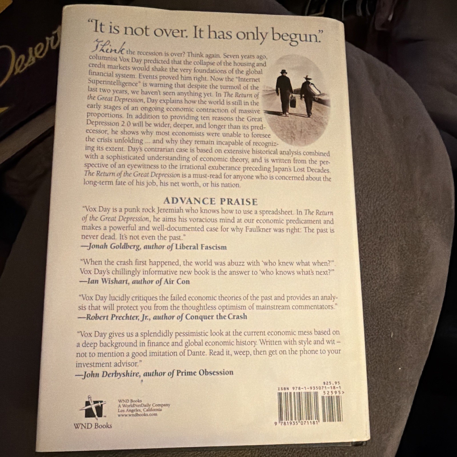 Vox Day The Return of the Great Depression HC Dust Jacket WND Books 2009