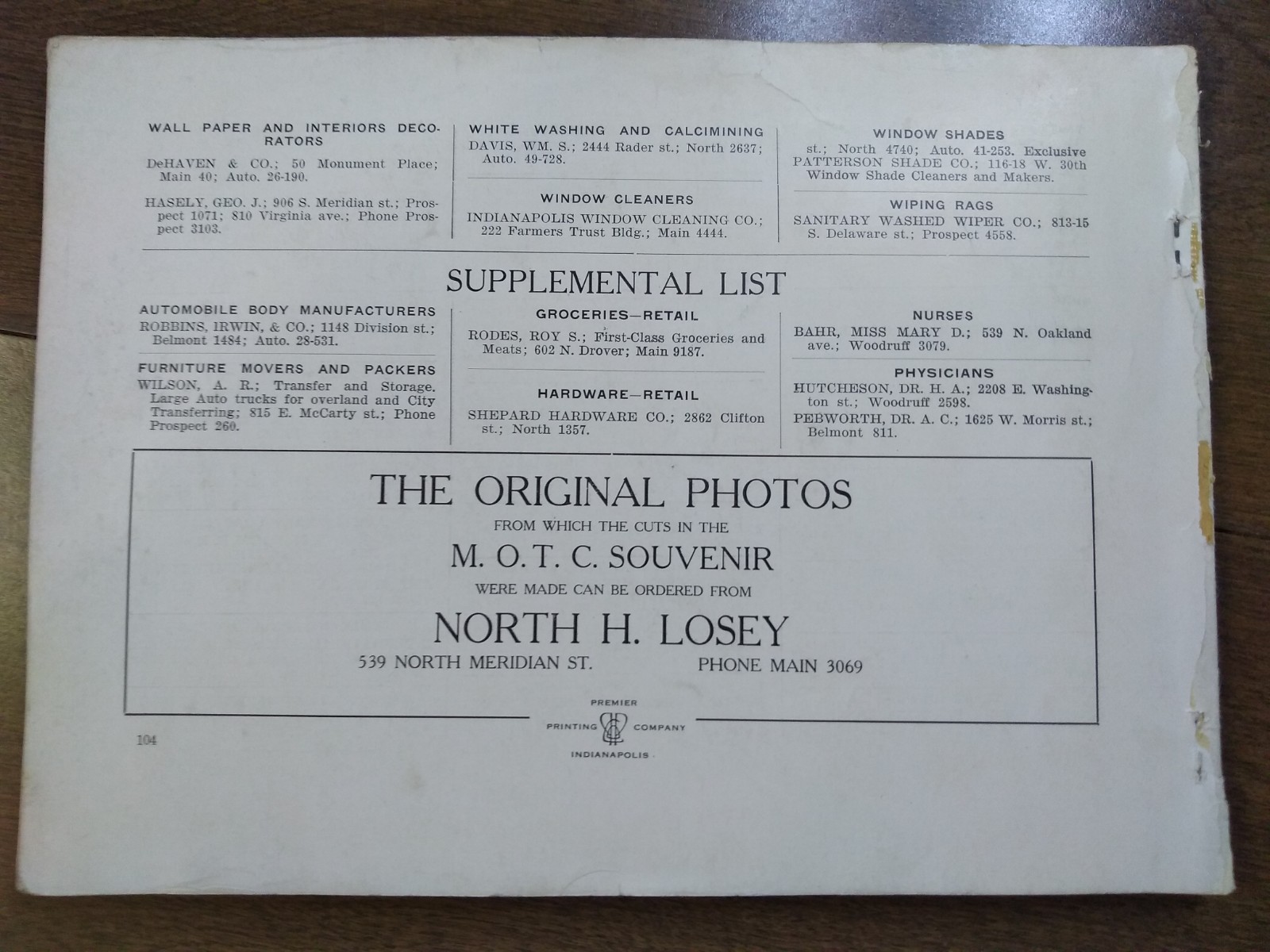 WWI History – motc souvenir medical officers training camp book 1917 (no cover)