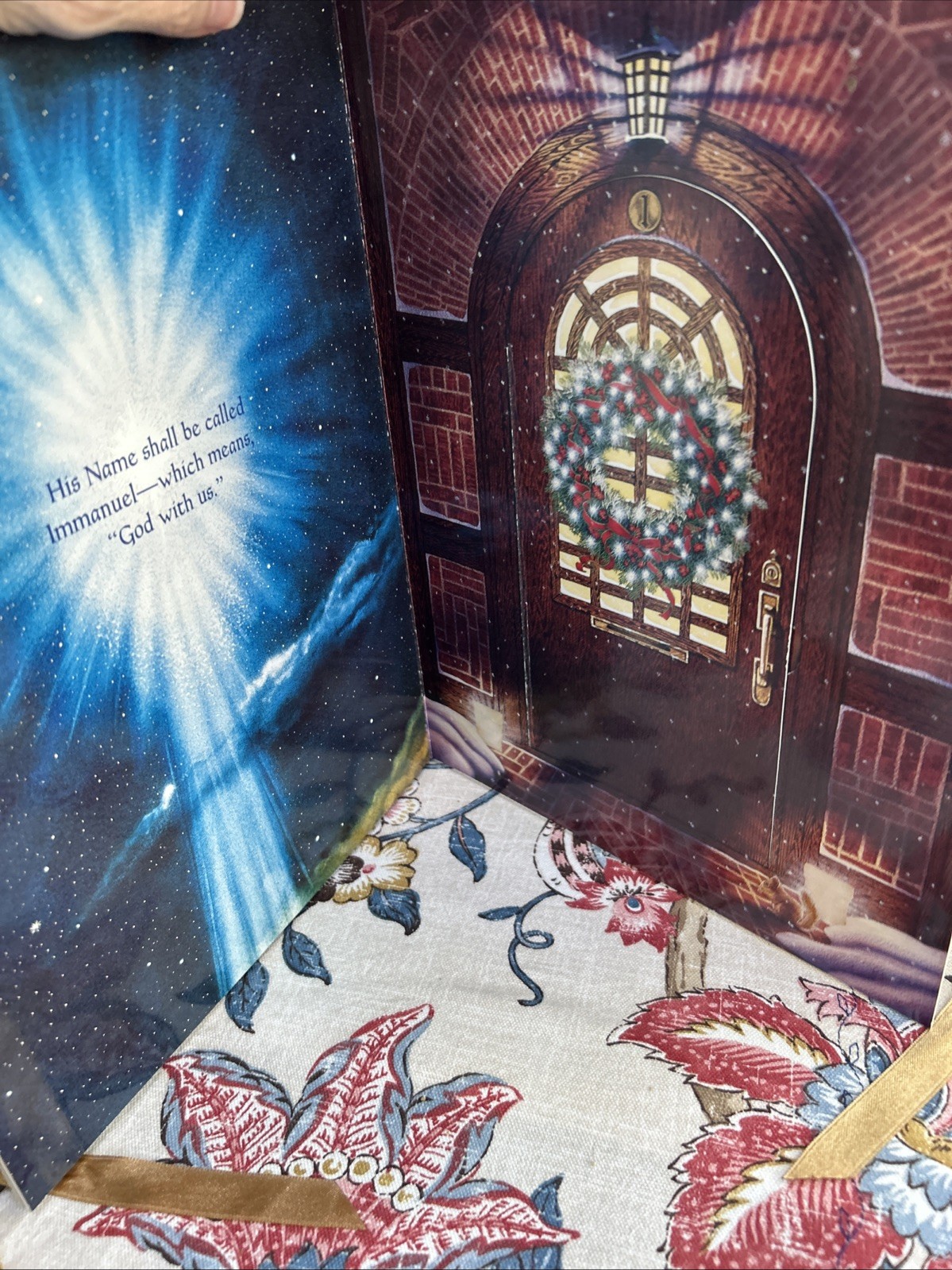 Vtg 2001 The Advent Book Jack Kathy Stockman Hardcover Christmas Pop Up/Open EUC