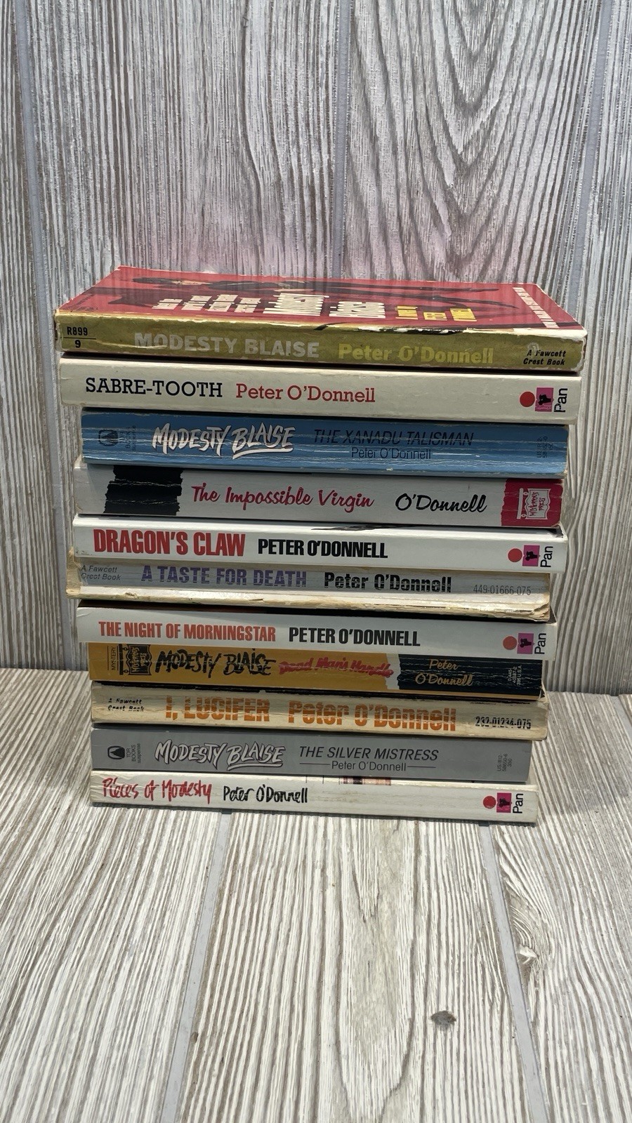 Modesty Blaise Paperback Lot of 11 Peter O’Donnell VTG 1960-80s Spy Espionage