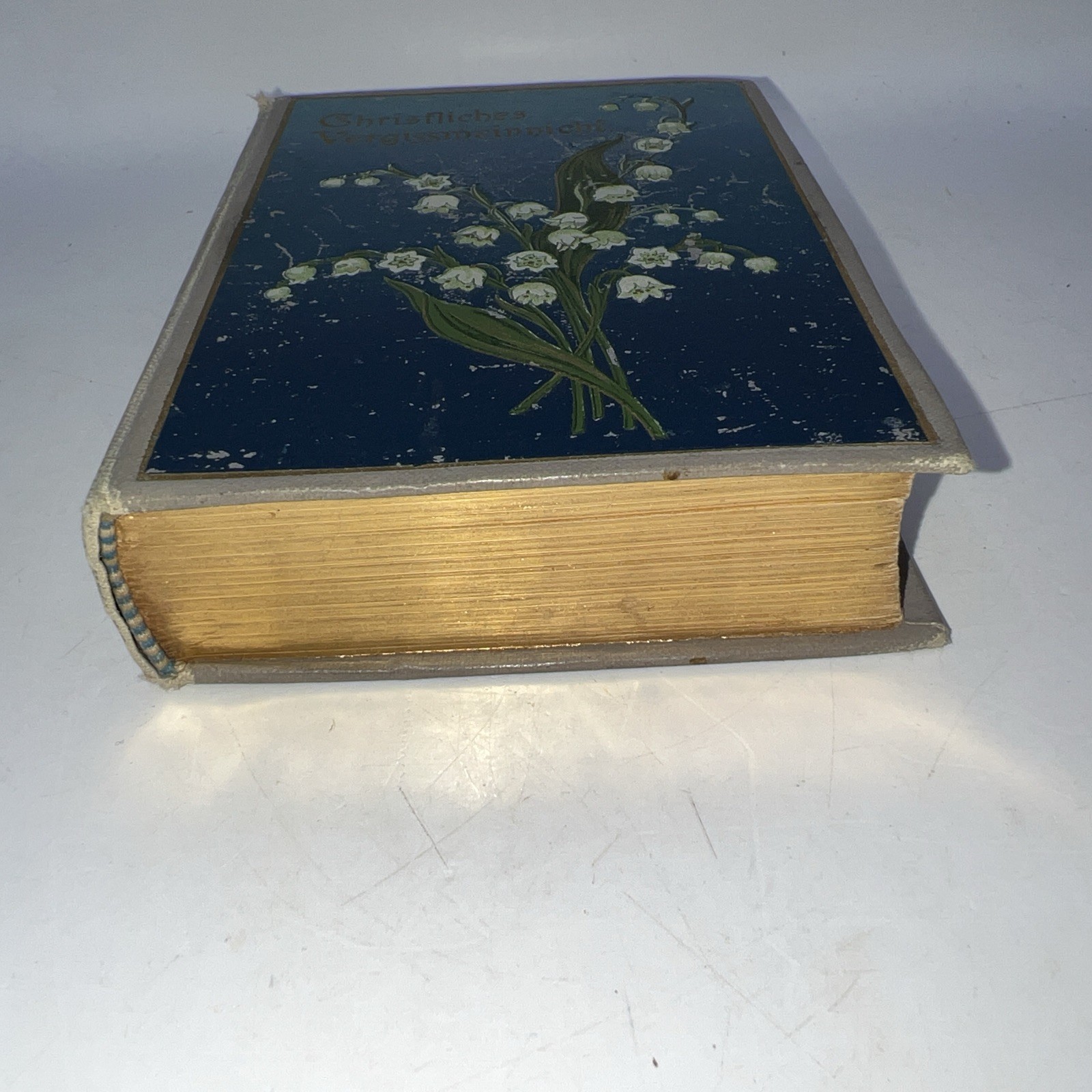 Vintage Forget Me Not German Prayer Book „Christliches Vergissmeinnicht“