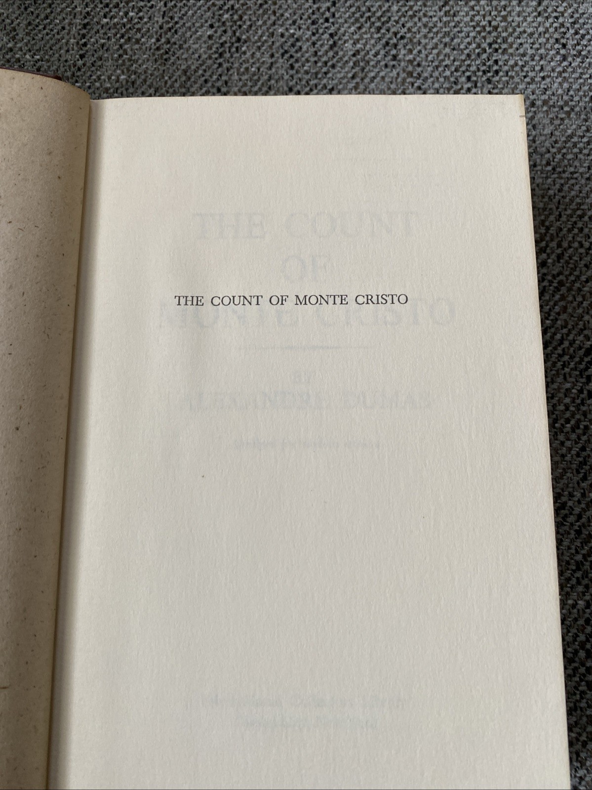 The Count Of Monte Cristo Alexandre Dumas 1844 International Collectors Library