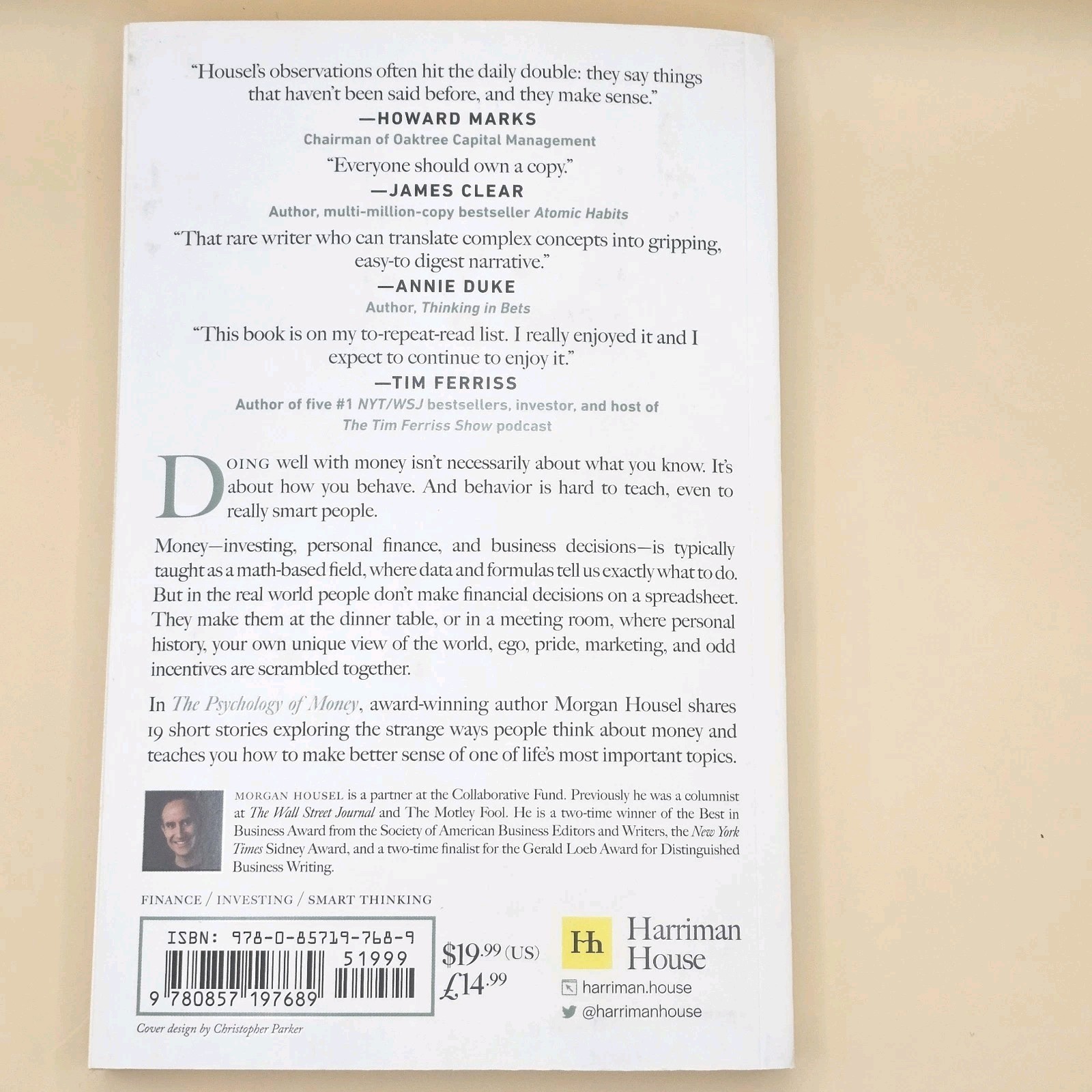 The Psychology of Money— Timeless Lessons on Wealth, Greed, Finance Book