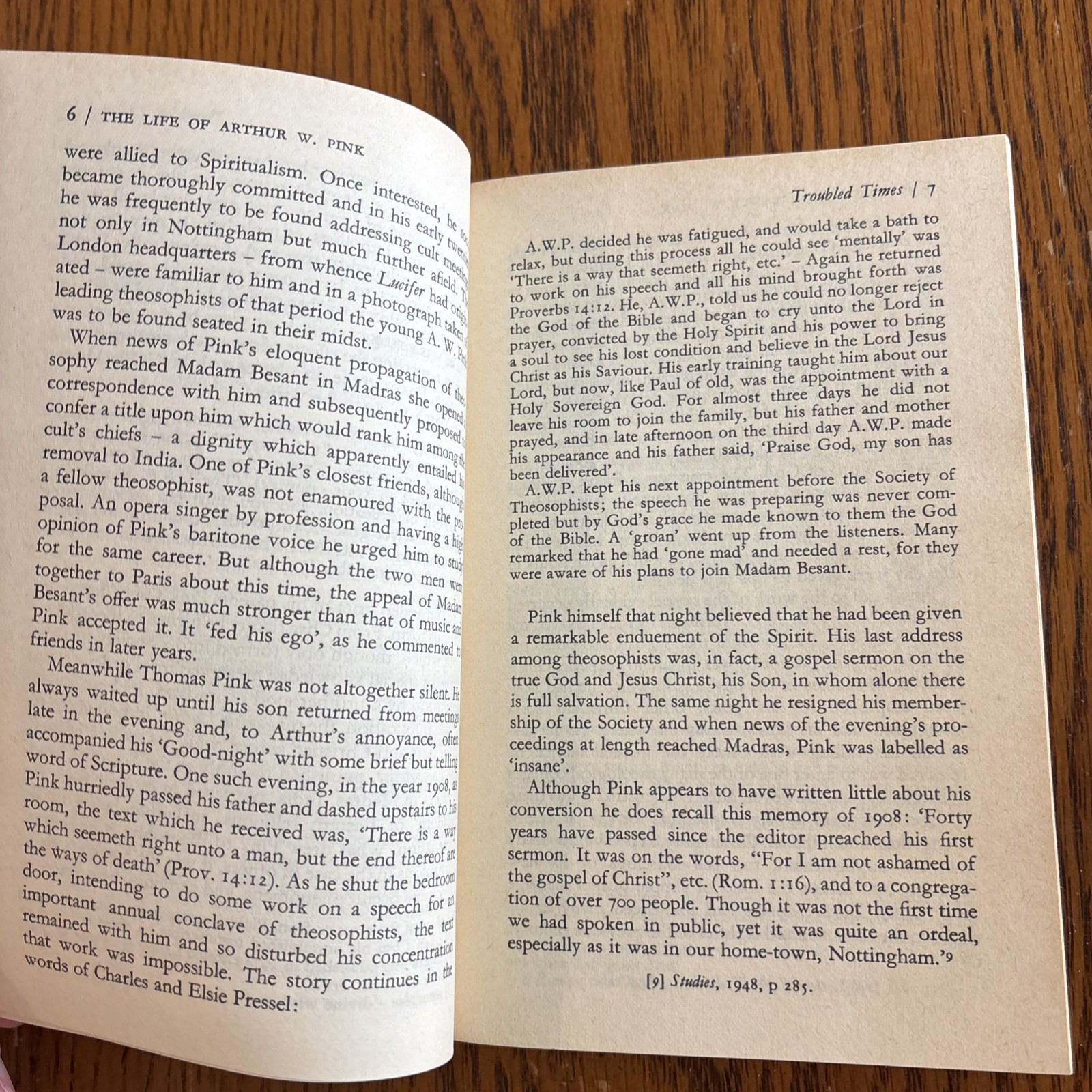 The Life Of Arthur W. Pink By Iain H. Murray PB