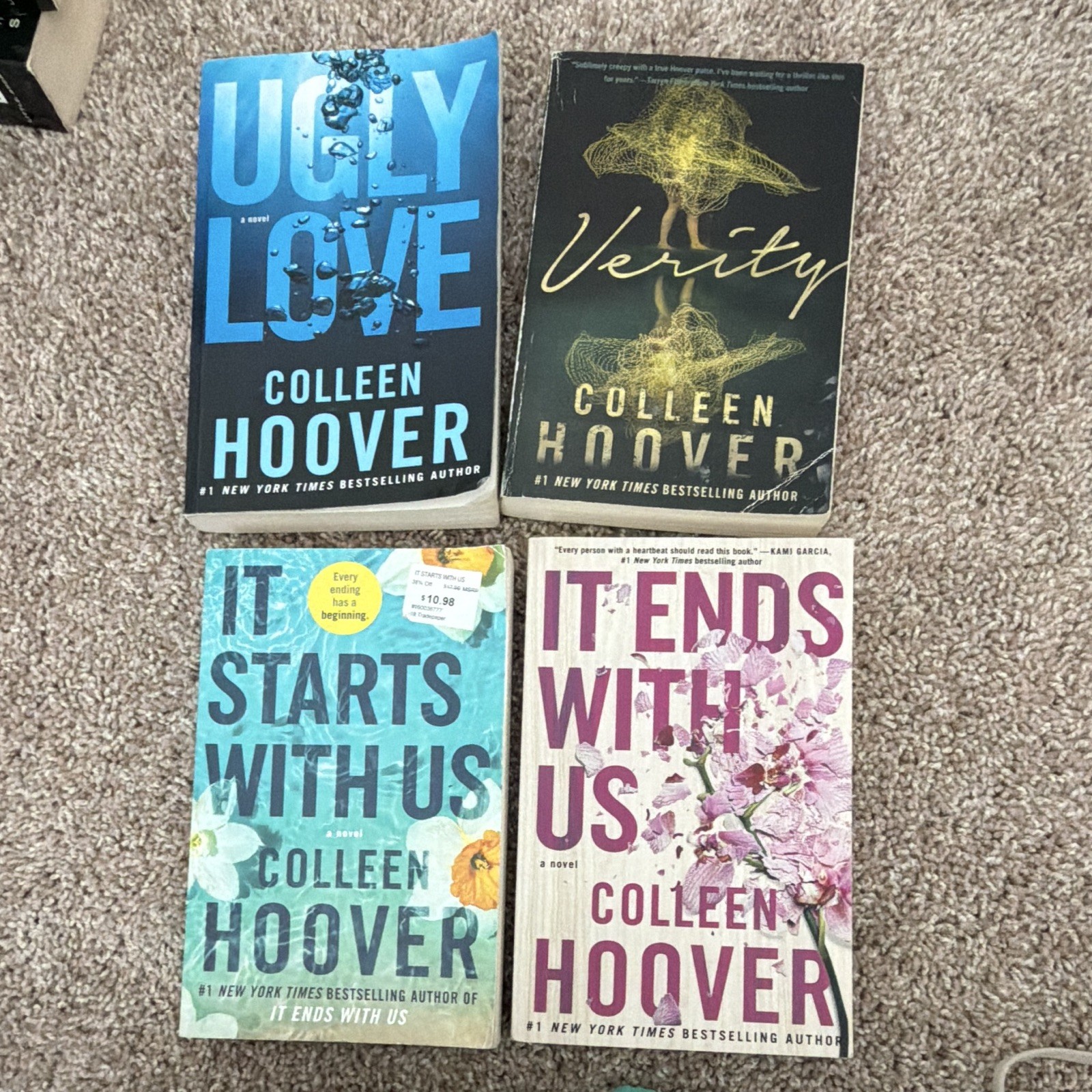 Colleen Hoover Paperback Lot – Ugly Love, Verity, It Starts/Ends With Us