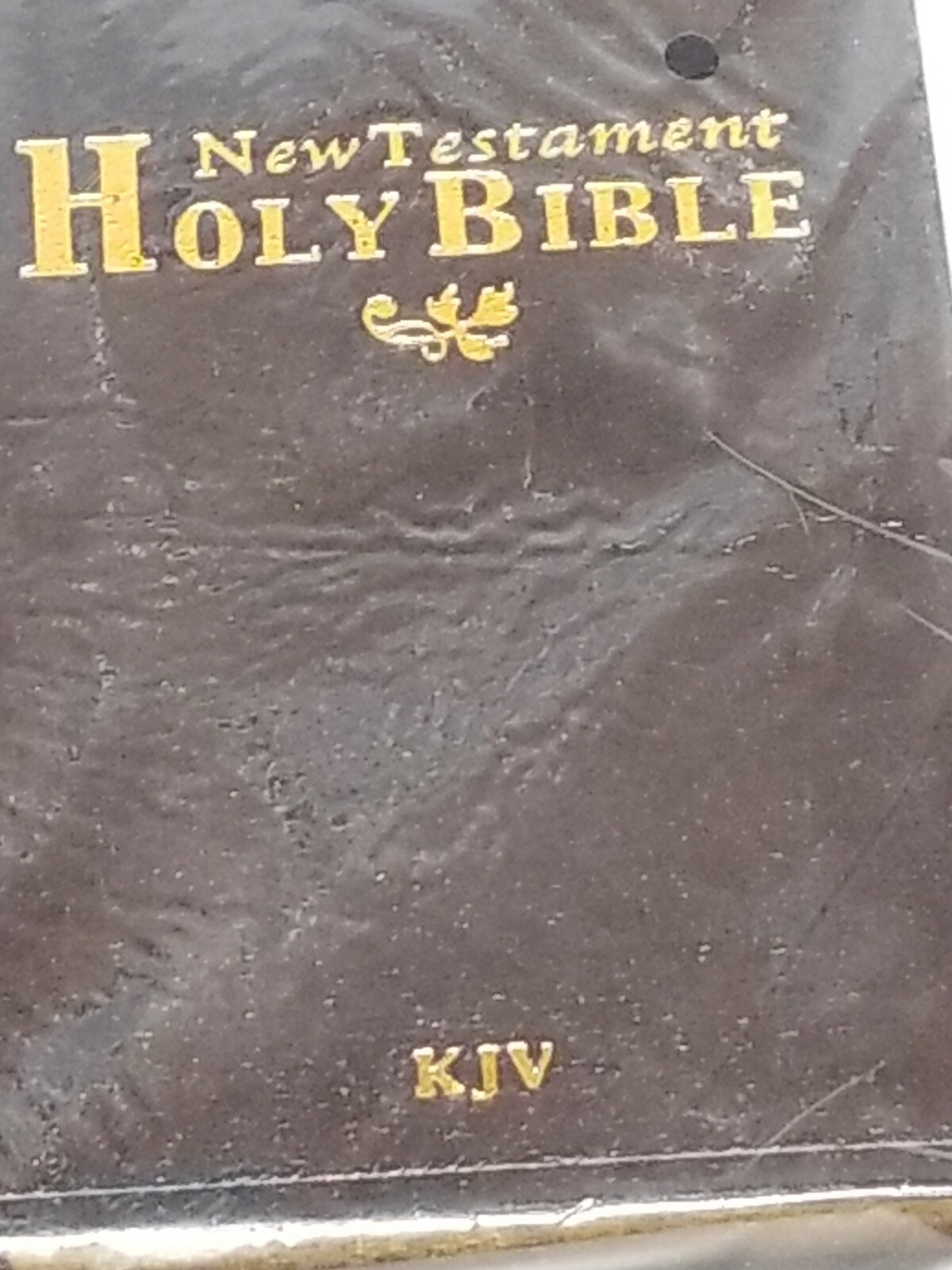 HOLY BIBLE New Testament Mini Pocket 4.5″ King James Version Black New KJV Gold