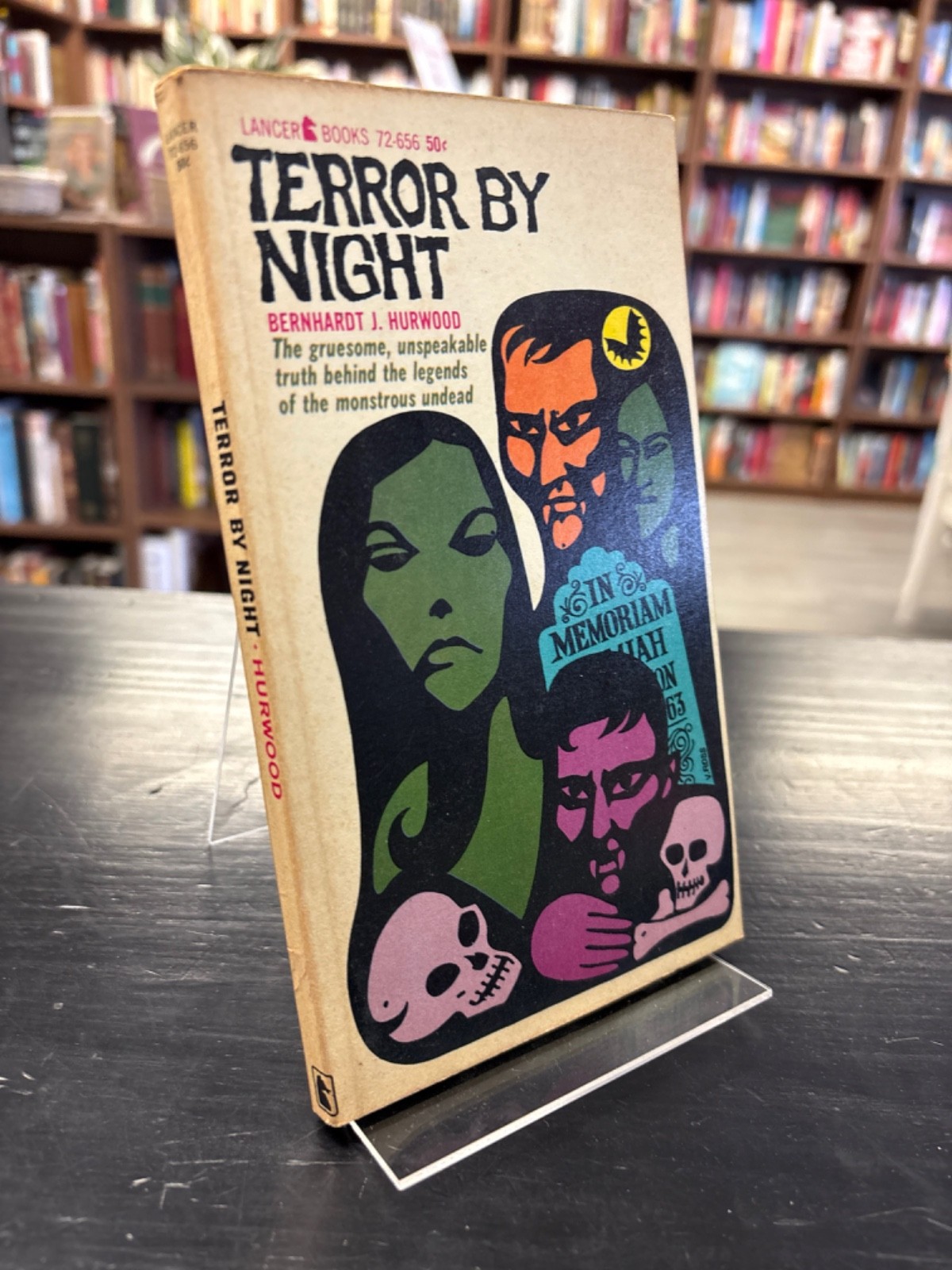 Terror by Night by Bernhardt J. Hurwood 1963 Lancer 72-656 Paperback