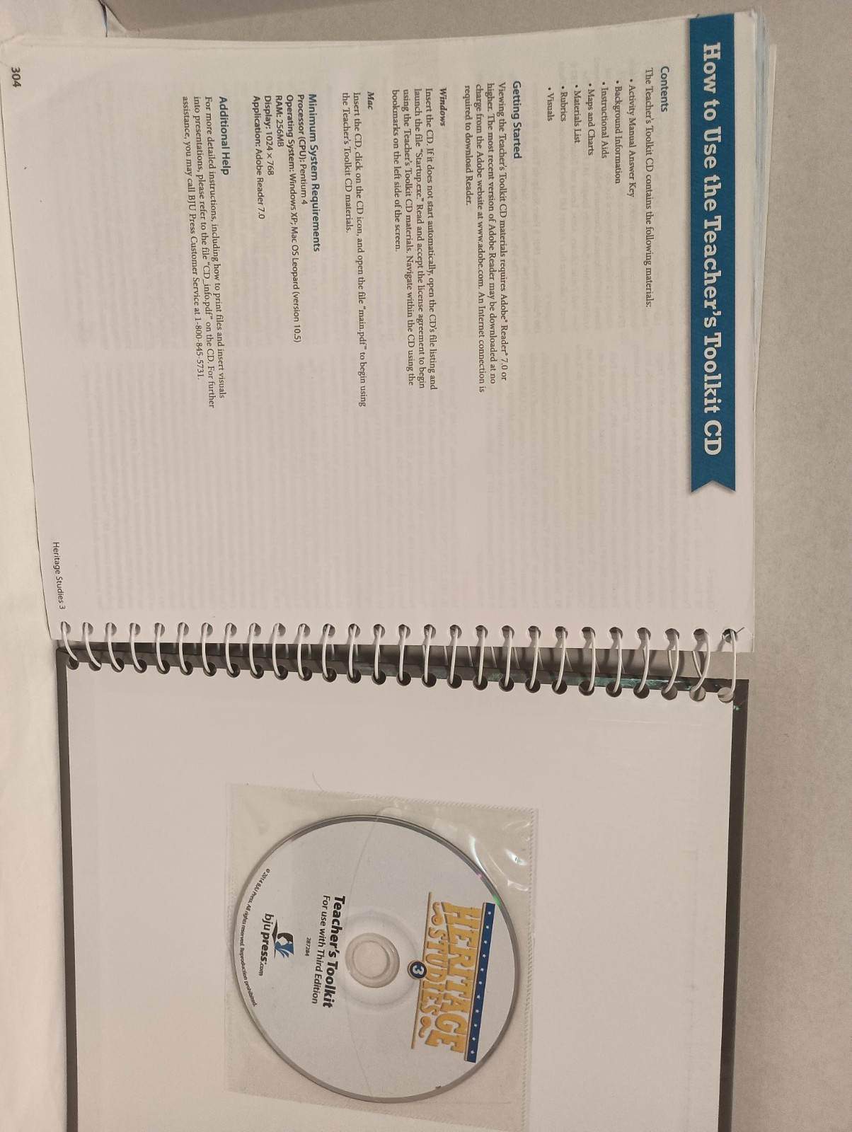 BJU Press Heritage Studies 3, Teacher’s Edition W/ Teachers Toolkit CD-rom