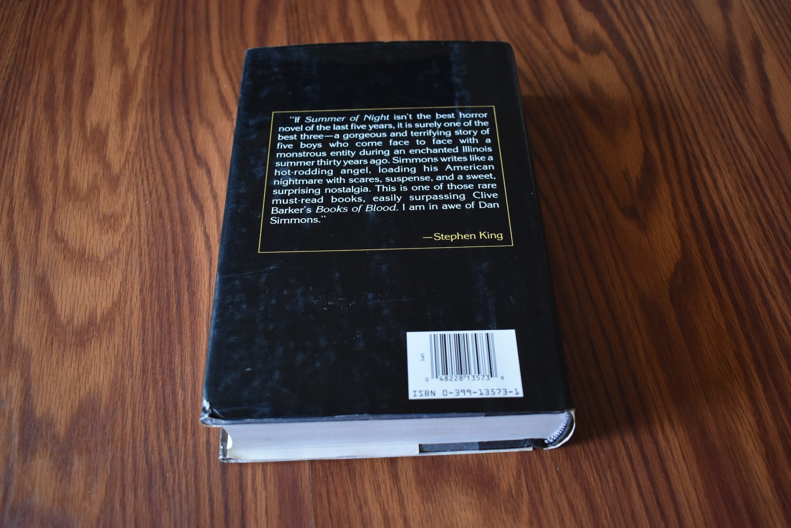 Summer of Night by Dan Simmons (1991, Hardcover) 1st Edition – 2nd Printing