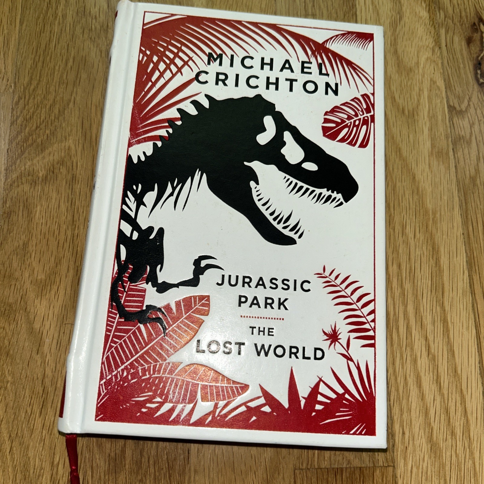 ❤️ JURASSIC PARK / THE LOST WORLD Michael Crichton Leather Bound 2013 Collectors