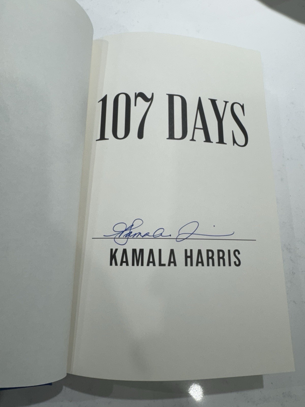 New Kamala Harris | 107 Days SIGNED Hardcover Book | In Hand Autographed