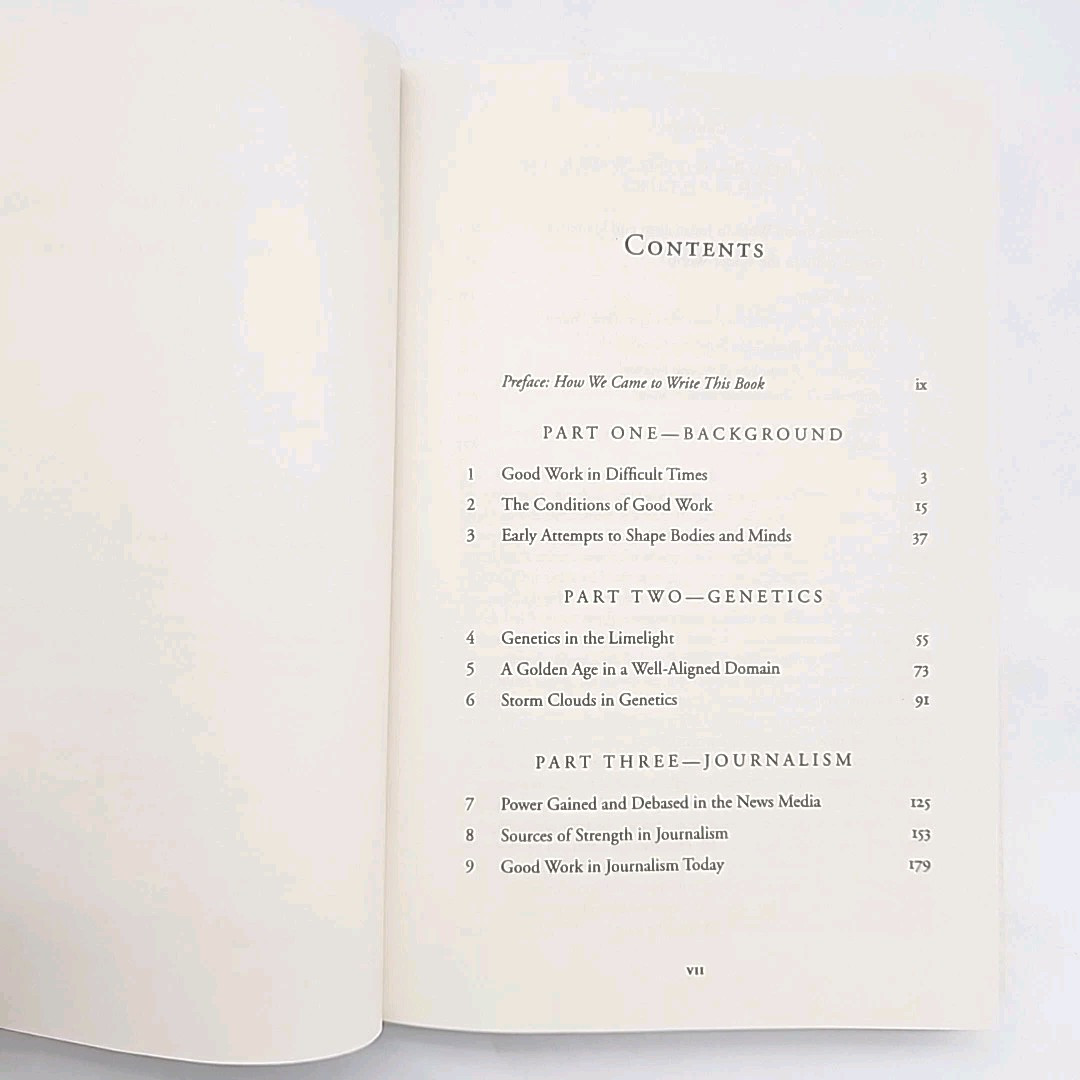 Good Work by Howard Gardner, Mihaly Csikszentmihalyi, William Damon 1ST ED Book