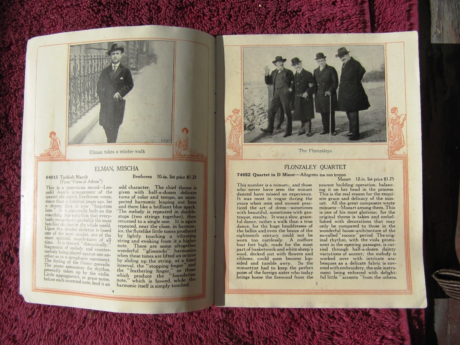 New VICTOR RECORDS Jan 1921 RACHMANINOFF Flonzaley Victrola Supplement CATALOG