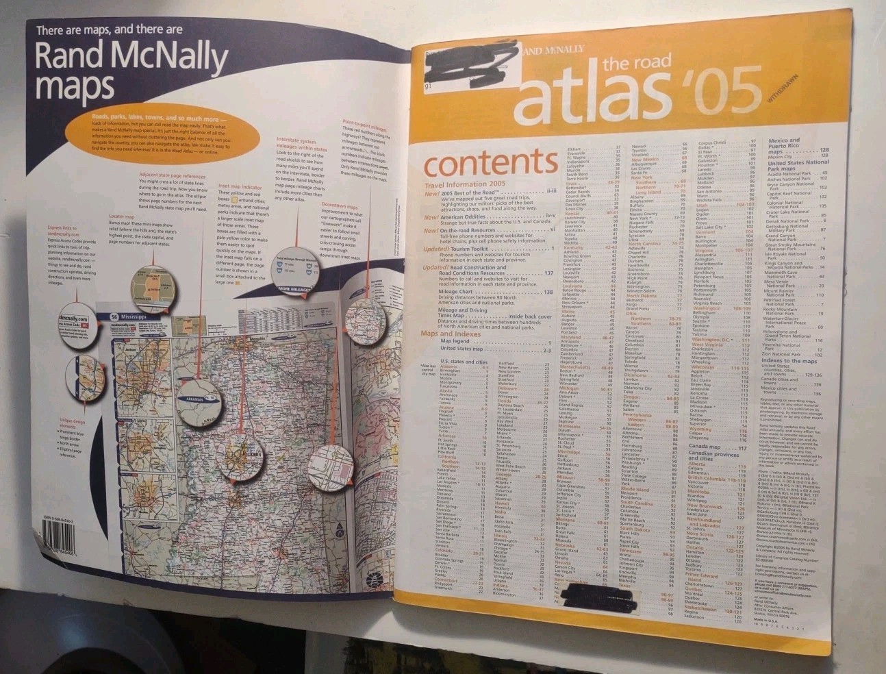 Rand McNally 2005 The Road Atlas: United States, Canada, Mexico Paperback Book.