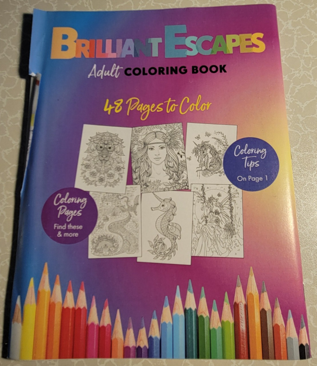 MYTHICAL CREATURES & MORE – ADULT COLORING BOOK – 48 Pages – Brilliant Escapes