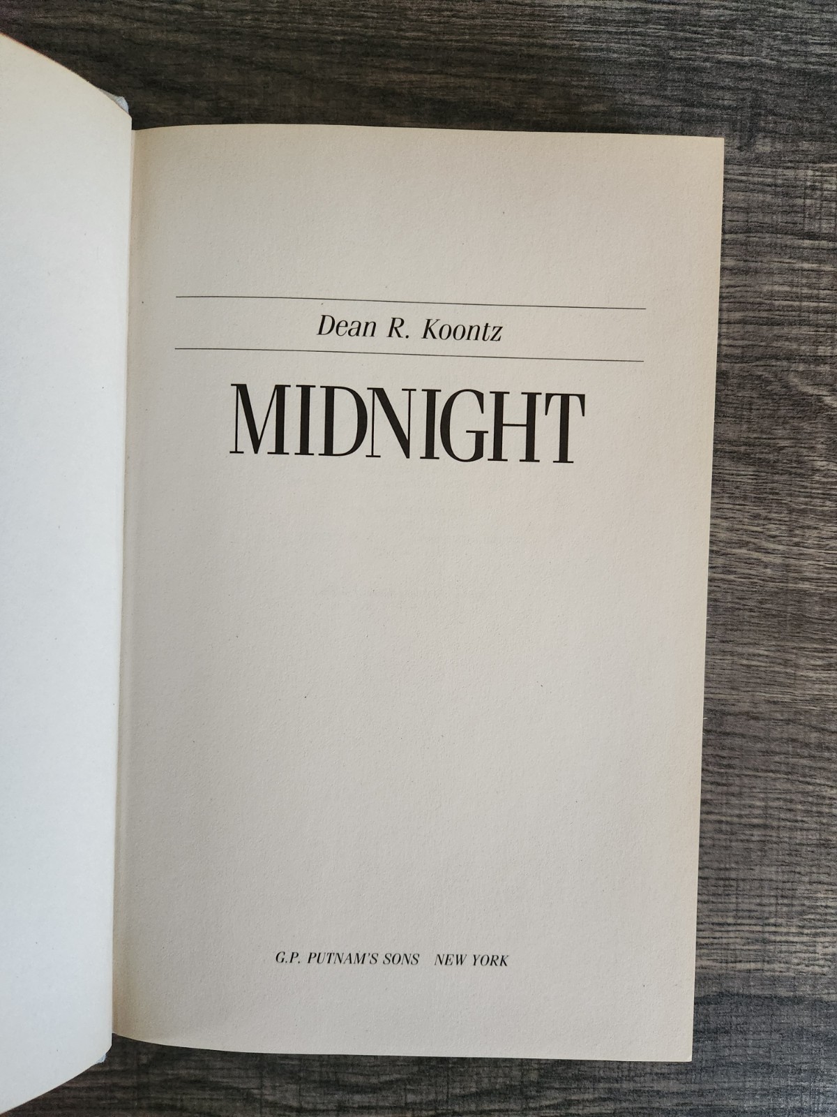 Midnight Dean Koontz 1st Edition 1st Printing 1989 Hardcover Vintage Horror