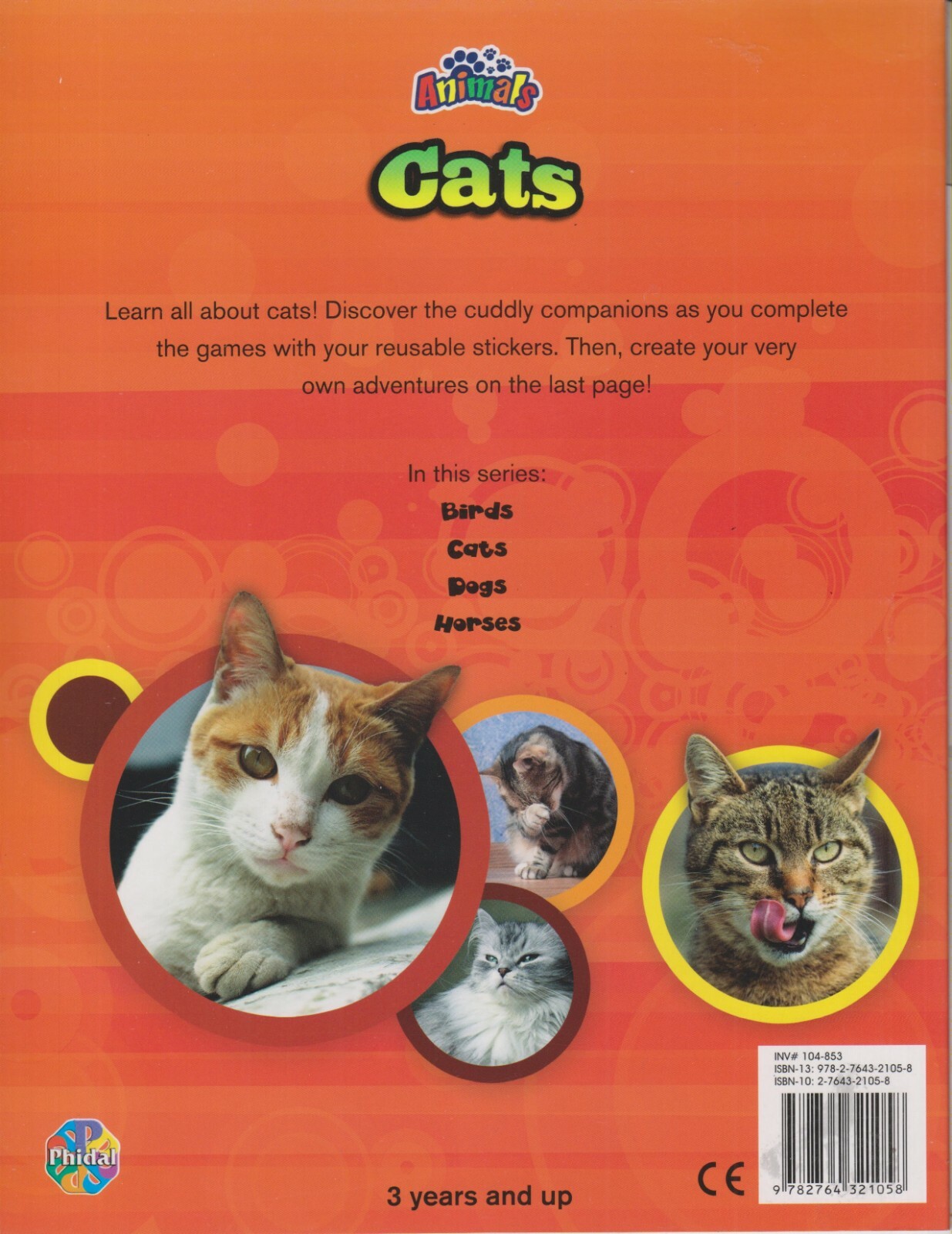 Baby Animals Cats (Over 50 Reusable Stickers) (Softcover: Sticker Book