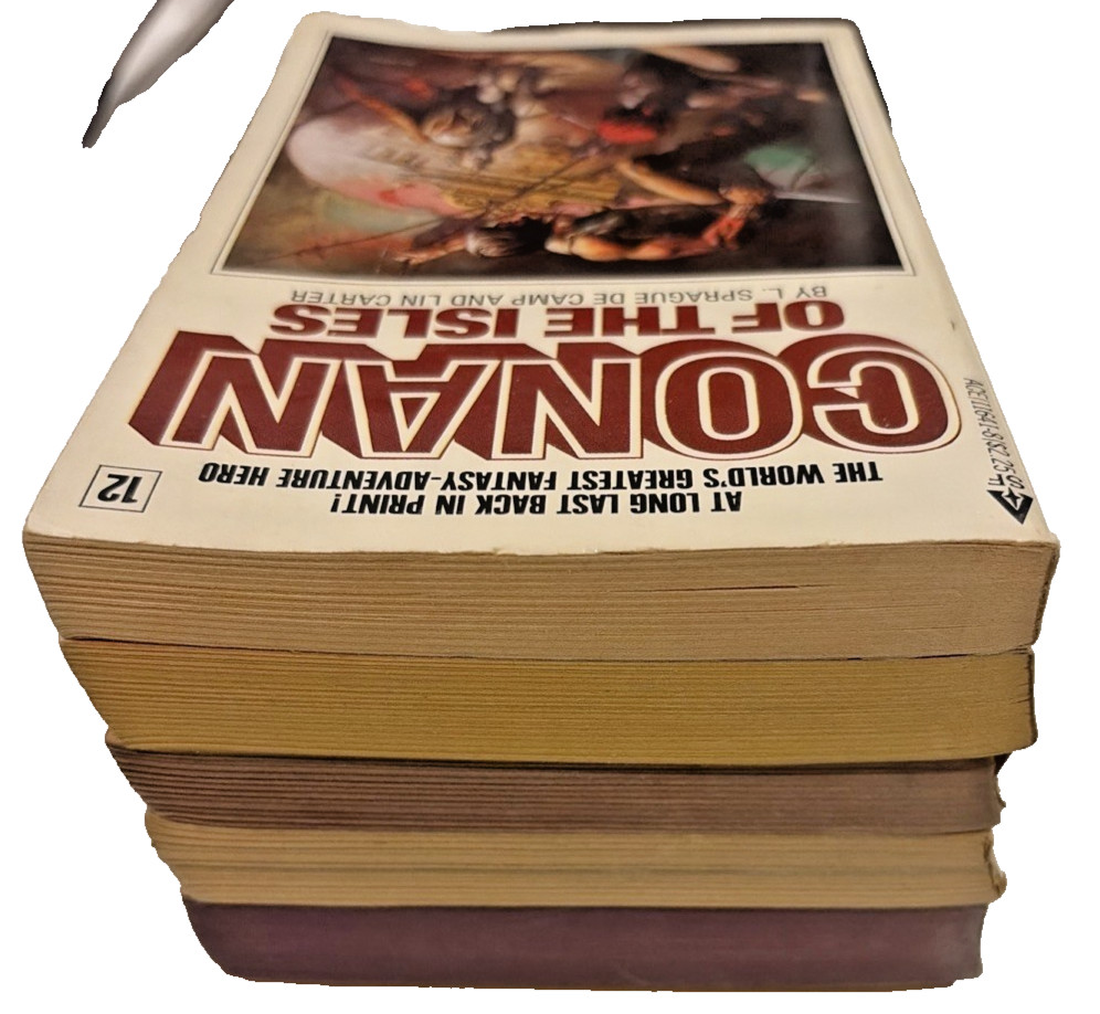 Conan Fantasy Paperback Lot 7 Lancer Ace DAW Robert E Howard Sword & Sorcery
