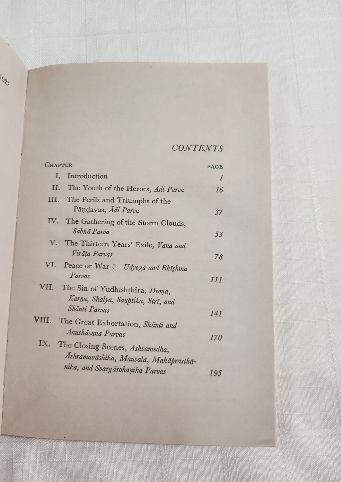 MAHABHARATA THE EPIC STORY OF THE GREAT WAR ANNIE BESANT HC/DJ 1978 rare