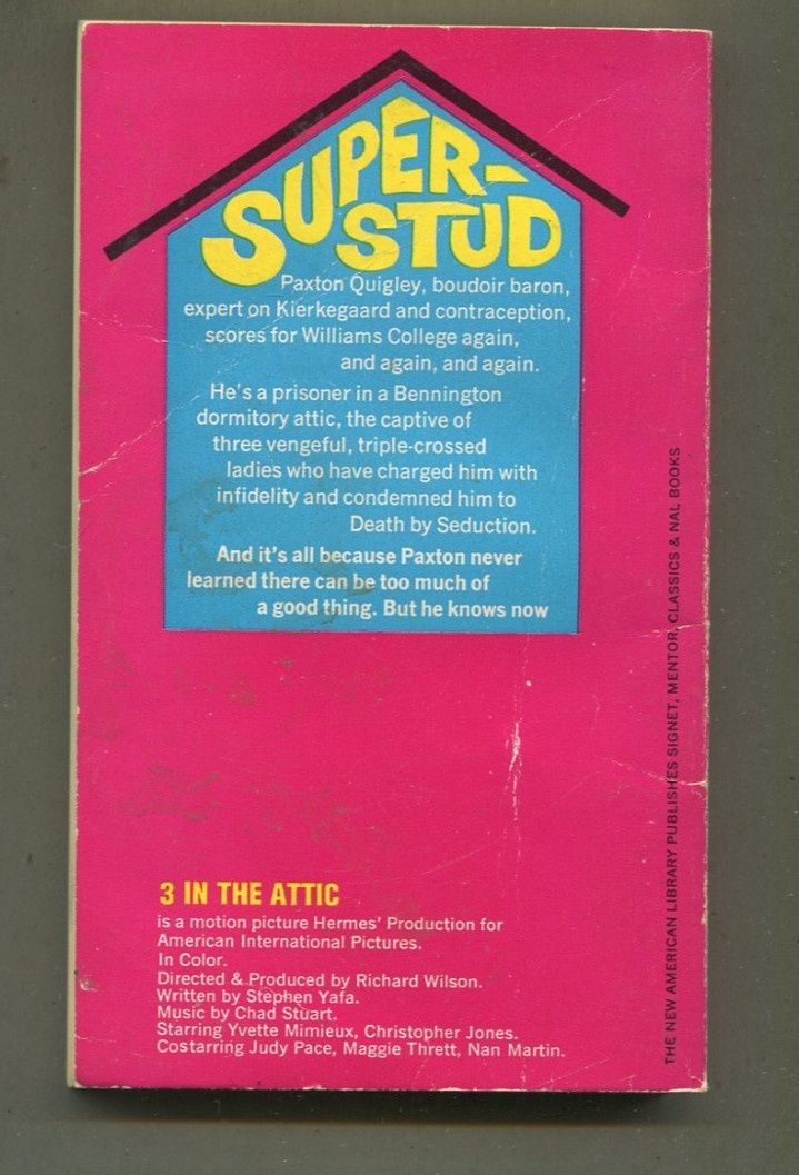 ‚3 In The Attic‘ By Stephen H. Yafa MOVIE PB PAPERBACK GN63