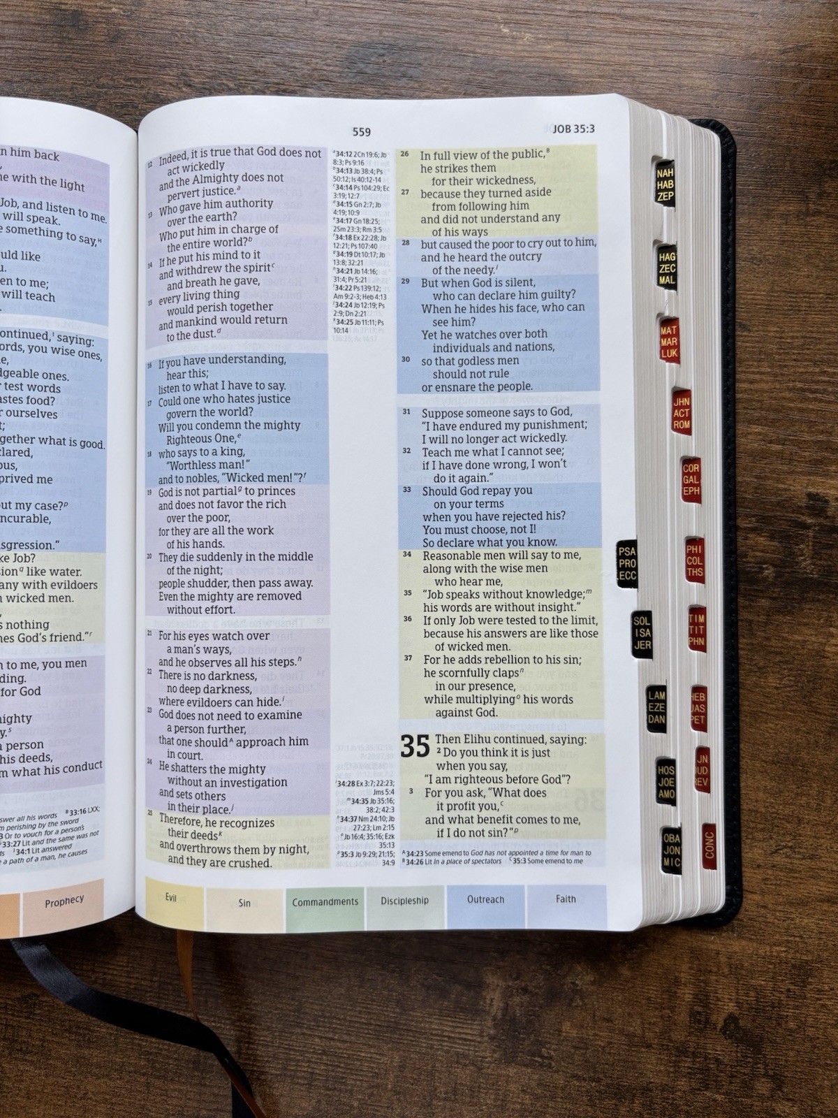 CSB Rainbow Study Bible, Black Tan Leathertouch