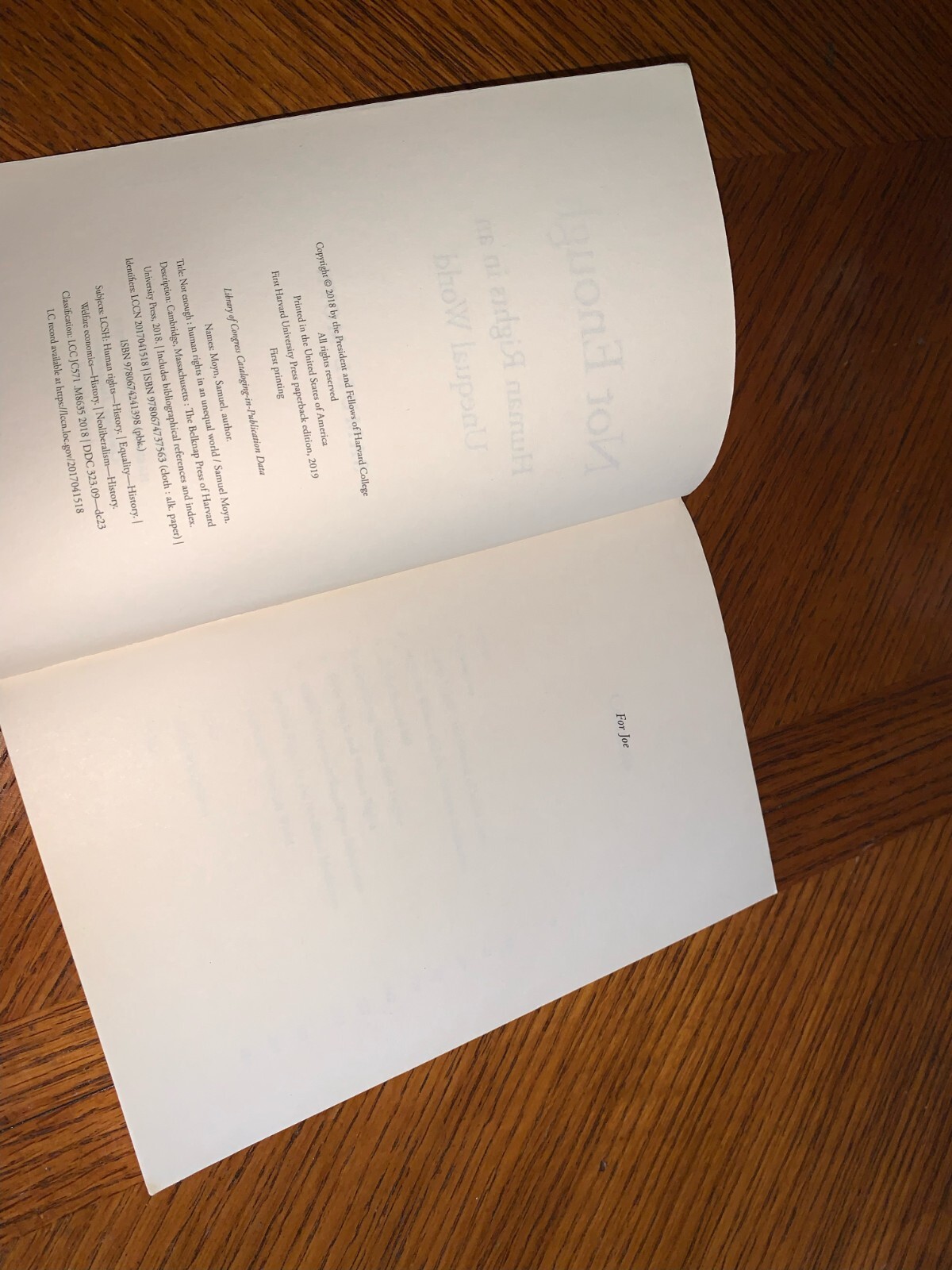 Not Enough : Human Rights in an Unequal World by Samuel Moyn (2019, Trade…