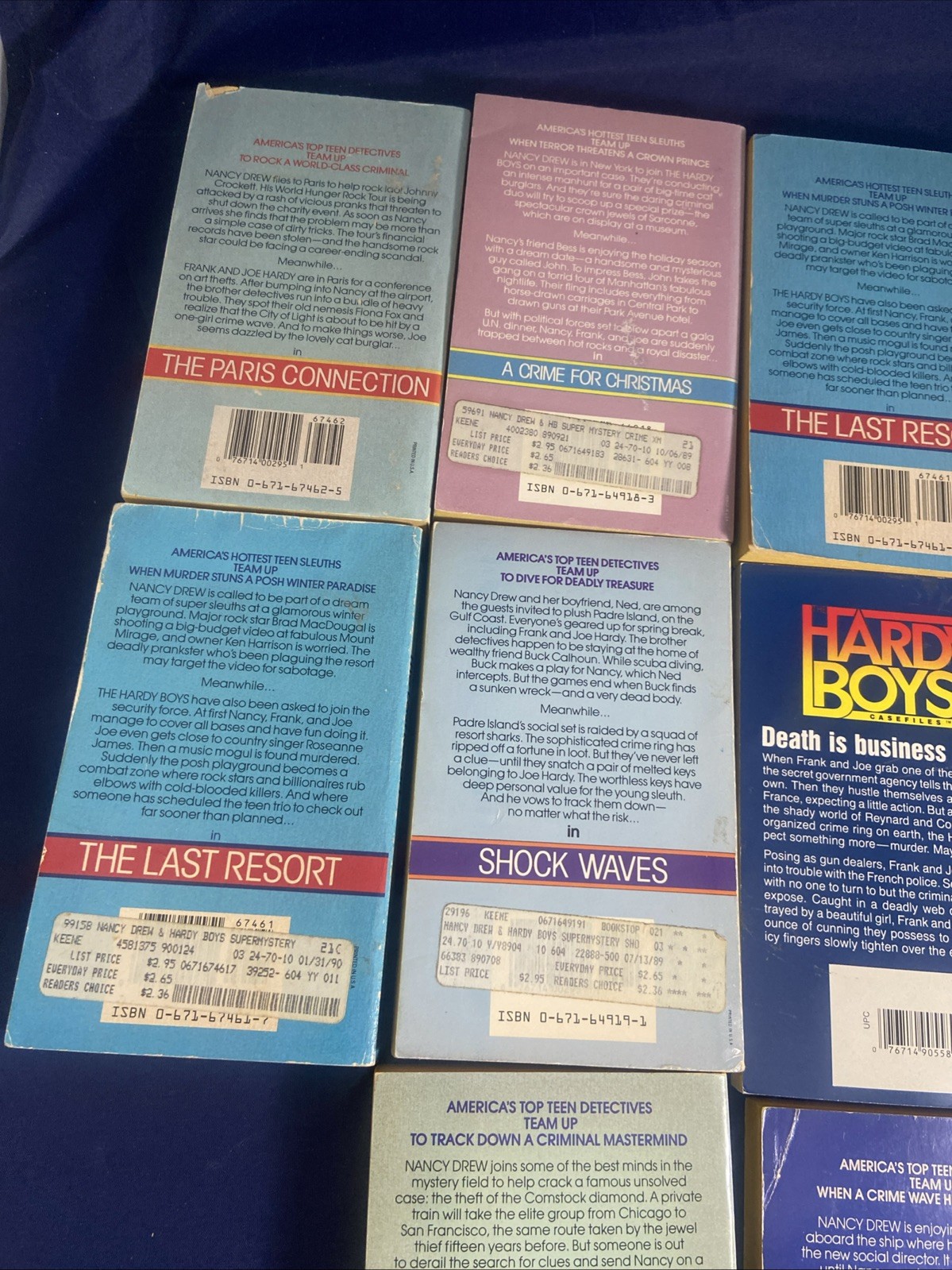Lot 10 Nancy Drew and Hardy Boys Super Mystery PB books 1990s Carolyn Keene