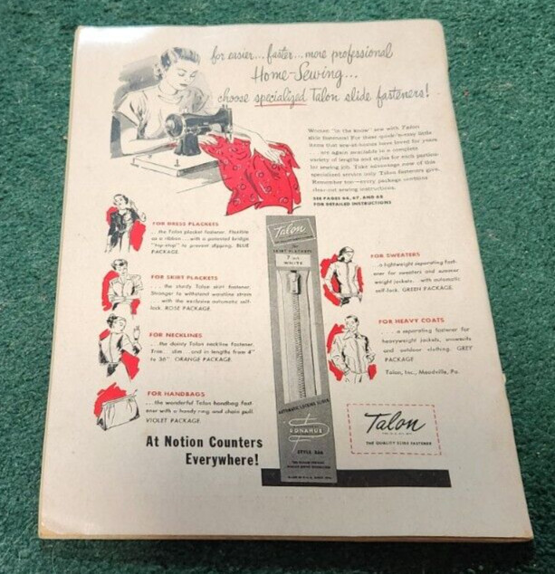 1947 SIMPLICITY SEWING BOOK Helpful Hints for Beginners & Experts 88 Pages