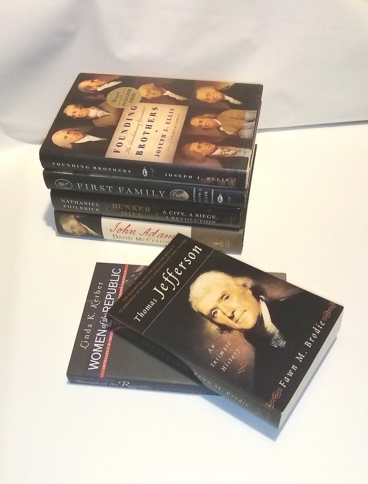 Book Mixed Lot of 6 Founding Fathers America Thomas Jefferson John Adams Bunker