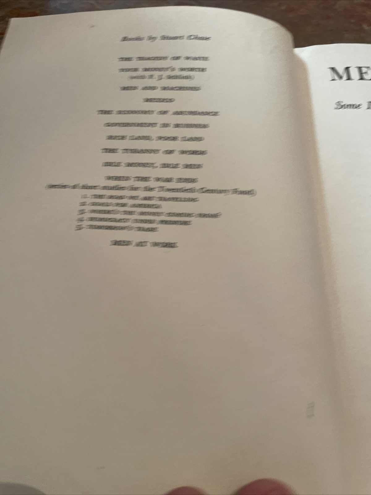 Men At Work Some Democratic Methods For the Power Age Stuart Chase 1945